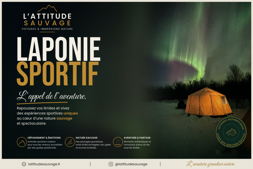 Laponie Sportif - Expédition sauvage et bivouac sous les aurores boréales